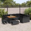 vidaXL Conjunto de Sof&aacute; de Jardim 12 pcs Preto vime PE