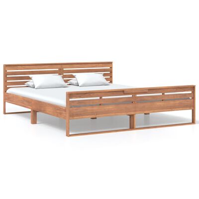 vidaXL Estrutura de cama 180x200 cm madeira de teca maciça