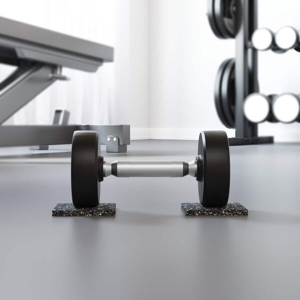 vidaXL Rolo de Borracha Preto Borracha