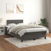 vidaXL Cama boxspring com colch&atilde;o 120x190 cm veludo cinzento-escuro