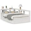 vidaXL Cama com estante sem colch&atilde;o 120x200 cm pinho maci&ccedil;o branco