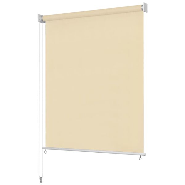 vidaXL Estore de rolo para exterior 180x140 cm creme