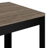 vidaXL Mesa de apoio 40x40x45 cm MDF e ferro cinzento e preto