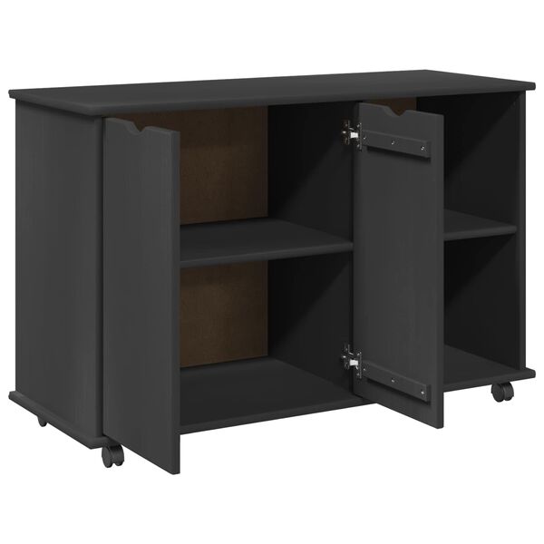 vidaXL Arm&aacute;rio M&oacute;vel com roda Cinzeto 100 x 39 x 65,5 cm