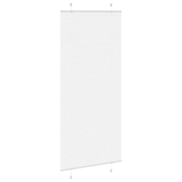 vidaXL Branco Plissada Cega 95x200 cm Largura Tecido 94,4 cm Poli&eacute;ster