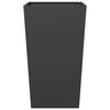 vidaXL Vaso/floreira de jardim 45x45x75 cm a&ccedil;o preto