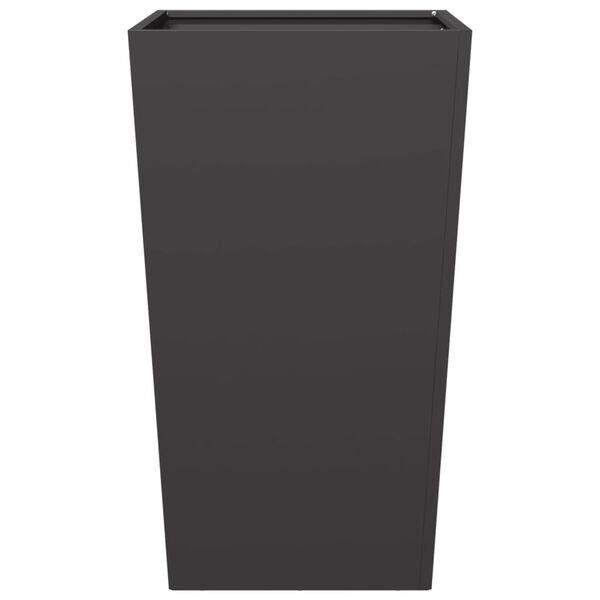 vidaXL Vaso/floreira de jardim 45x45x75 cm a&ccedil;o preto