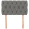 vidaXL Cabeceira de cama tecido 80x7x78/88 cm cinzento-escuro