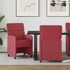 vidaXL Cadeiras de Jantar com Rodas com rodas 2 pcs vermelho tinto
