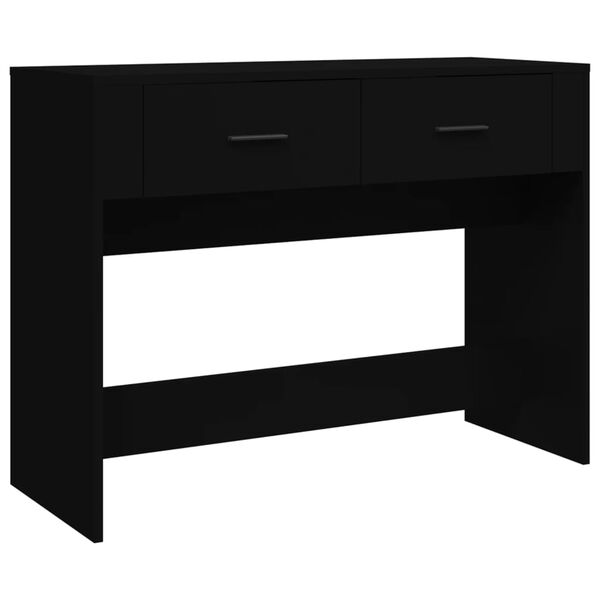 vidaXL Mesa consola 100x39x75 cm derivados de madeira preto