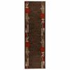 vidaXL Tapete Runner FLORNES Tecido Castanho PP 7 mm