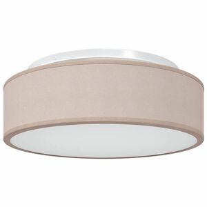 vidaXL L&acirc;mpada de teto Cinzento-acastanhado 38 x 38 x 13,5 cm tecido