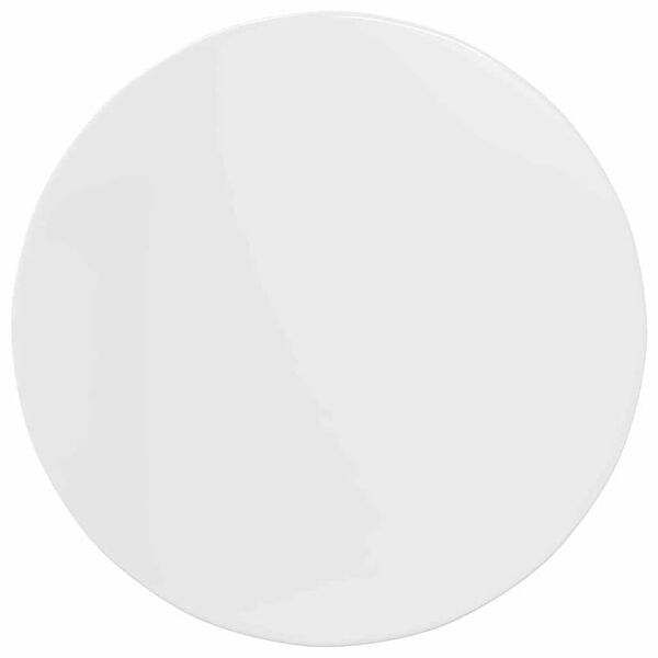 vidaXL Tampo de Mesa Branco brilhante 80 x 80 x 1,5 cm