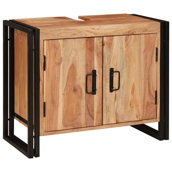 vidaXL Armário para lavatório de casa de banho com porta