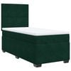 vidaXL Cama com molas/colch&atilde;o 100x200 cm veludo verde-escuro