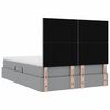 vidaXL Cama com arruma&ccedil;&atilde;o e colch&atilde;o Cinzento-claro 140 x 200 cm