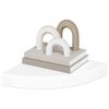 vidaXL Prateleiras de canto flutuantes 2 pe&ccedil;as branco alto brilho 25x25x3,8 cm MDF