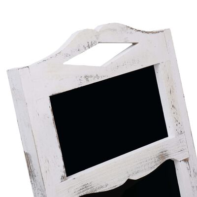 vidaXL Expositor/suporte de quadro negro 33x39x75 cm madeira branco