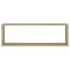 vidaXL Estantes parede c&uacute;bicas 4pcs deriv. madeira 80x15x26,5cm sonoma