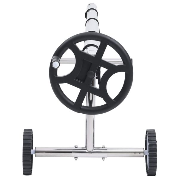 vidaXL Enrolador para cobertura de piscina com base em a&ccedil;o inoxid&aacute;vel