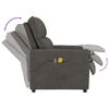 vidaXL Poltrona de massagens elétrica tecido microfibra cinza-escuro