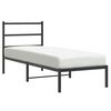 vidaXL Estrutura de cama com cabeceira 80x200 cm metal preto