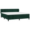 vidaXL Cama com molas/colch&atilde;o 180x200 cm veludo verde-escuro