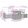 vidaXL Conjunto de Sofá de Jardim 6 pcs Preto vime PE