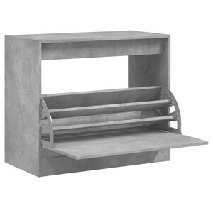 vidaXL Sapateira 80x42x69 cm derivados de madeira cinzento cimento