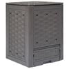 vidaXL Compostor de jardim 60x60x83 cm 300 L pl&aacute;stico vime castanho