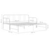 vidaXL Estrutura sof&aacute;-cama de puxar 90x200 cm metal branco