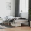 vidaXL Estrutura de cama em metal com cabeceira 107x203 cm branco