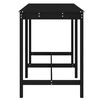 vidaXL Mesa de jardim 159,5x82,5x110 cm madeira de pinho maci&ccedil;a preto