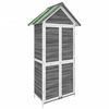 vidaXL Abrigo p/ ferramentas jardim 89x52,5x175 cm pinho maci&ccedil;o cinza