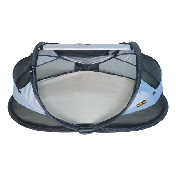 DERYAN Berço de viagem pop-up Baby Luxe com mosquiteiro azul