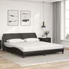 vidaXL Cama com colch&atilde;o Dover 180x200 cm couro artificial preto