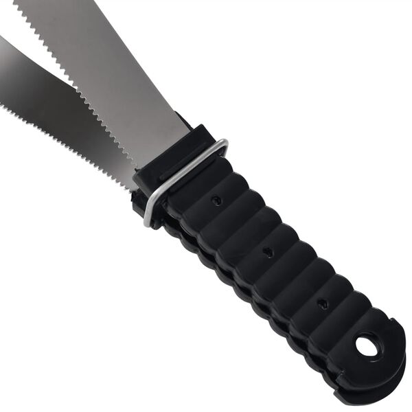 vidaXL L&acirc;mina raspadora de dupla face a&ccedil;o inoxid&aacute;vel prateado