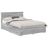vidaXL Estrutura da Cama com gaveta Cinza Sonoma 140 x 200 cm