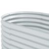 vidaXL Canteiro elevado de jardim aço galvanizado 400x80x81cm prateado