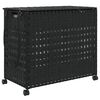 vidaXL Cesto para roupa suja com rodas 66x35x60 cm vime preto