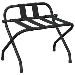 vidaXL Suporte de bagagem com encosto 56x39x52 cm preto