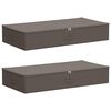 vidaXL Caixa de Armazenamento 2 pcs Cinzento 90 x 48 x 15 cm