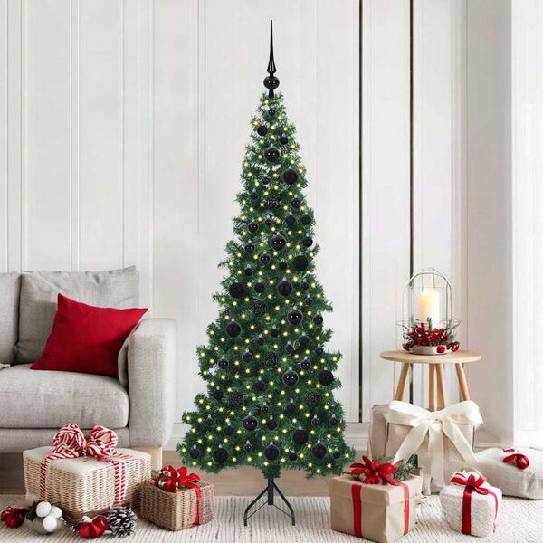 vidaXL &Aacute;rvore de Natal artificial de canto Verde 180 cm PVC e Metal