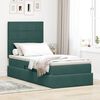 vidaXL Cama com arruma&ccedil;&atilde;o e colch&atilde;o Verde Escuro 90 x 190 cm Veludo