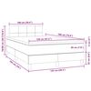 vidaXL Cama box spring c/ colch&atilde;o luzes e LED 120x190 cm veludo rosa