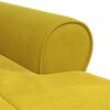 vidaXL Chaise Lounge com almofada Amarelo 91 x 157 x 91 cm Veludo
