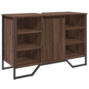 vidaXL M&oacute;vel p/ lavat&oacute;rio 91x35x60 cm deriv. madeira carvalho castanho