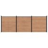 vidaXL Conjunto de Cercas 3 unid. 526 x 186 cm WPC e Alum&iacute;nio Castanho