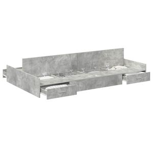 vidaXL Estrado de cama com arruma&ccedil;&atilde;o com gaveta Cinzento 120 x 190 cm