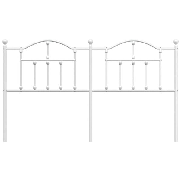 vidaXL Cabeceira de substitui&ccedil;&atilde;o 160 cm metal branco